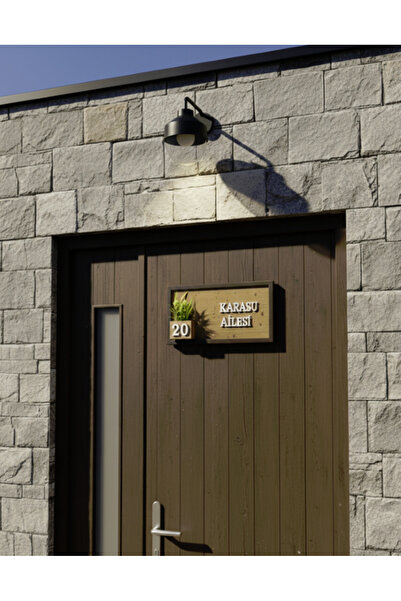 Poose Design KİŞİYE ÖZEL ÇİÇEKLİ AHŞAP KAPI NUMARASI KAPI SÜSÜ