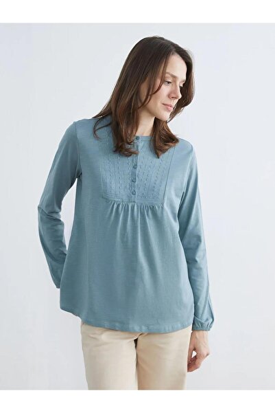 LC Waikiki Crew Neck Embroidered Blouse (S6)