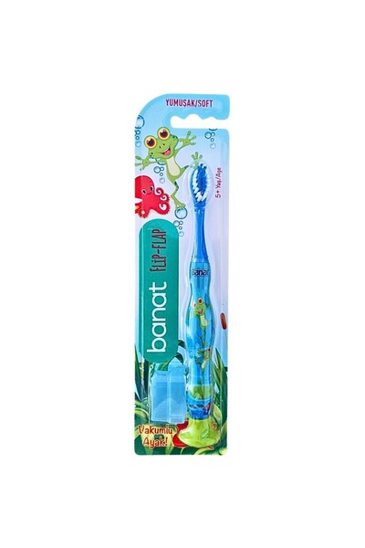Banat Set of 7 x Junior Flip Flap Soft Toothbrushes 5+ Years