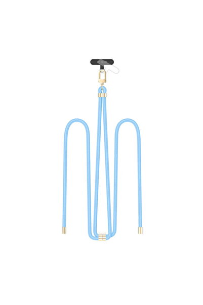 Tech-Protect C7S Adjustable Crossbody Phone Strap, Blue/Gold
