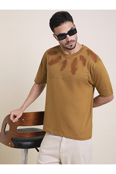 Difference of Opinion By Styli Men Oversized Crew Neck Printed T-Shirt