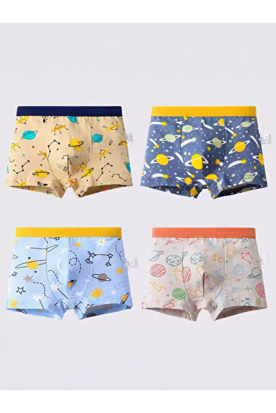 Styli Pack of 4 - Boys Printed Cotton Boxers