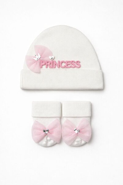 Kardeşler Bebe طقم قبعة وجوارب للفتيات الصغيرات