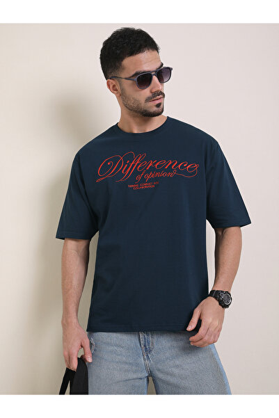 Difference of Opinion By Styli Men Oversized Embroidery Detail T-Shirt