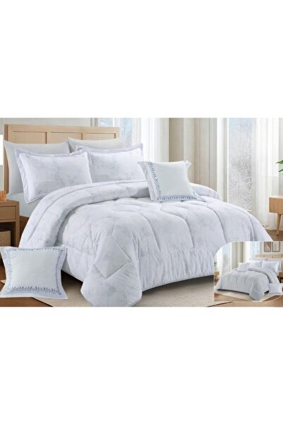 smart home 5-Piece Luxury Microfiber Bedspread & Duvet Cover Set 230x170cm Re...