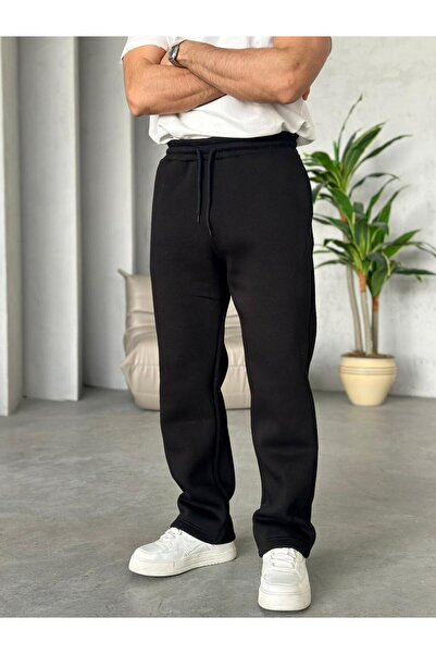 FO4RBS Baggy Eşofman 3 İplik Şardonlu - Siyah