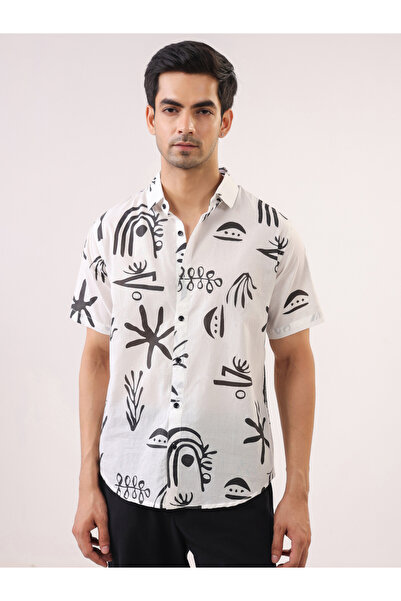 TRULOOM By Styli Men Printed Regular Fit Cotton Shirt