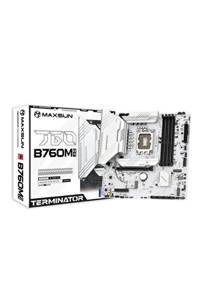 MAXSUN TERMINATÖR B760M D4 ICE DDR4 HDMI-DP PCIE 4.0 1700P MATX BEYAZ