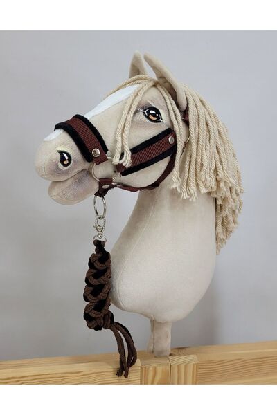 Other Set Hobby Horse: Căpăstru A3 cu blană neagră + lesă din frânghie - negr...