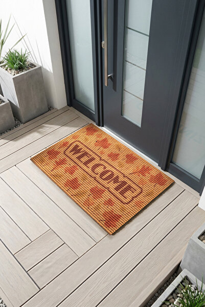 VİTALİHOME Chram Natural Autumn Doormat Exterior Door Mat Bristle Door Front ...