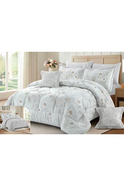 smart home 5-Piece Luxury Microfiber Bedspread & Duvet Cover Set 230x170cm Re...