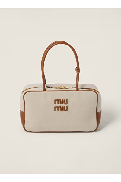 MİUAST Miu Miu Leather Beau Bag Shoulder Crossbody Top-handle Tote Bag Mid Si...