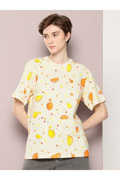 Dillinger By Styli Women Oversized Graphic Printed Oversized T-Shirt