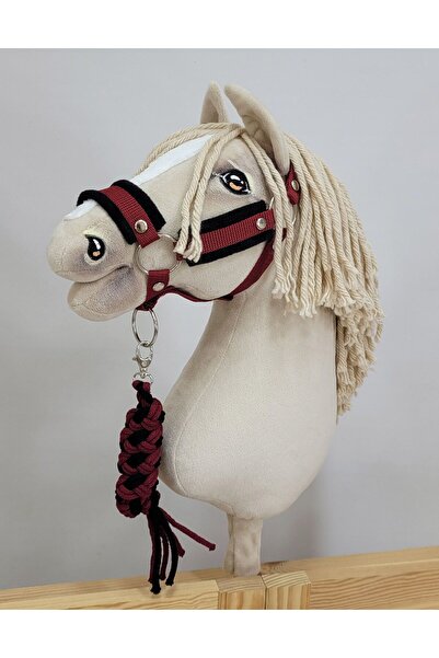 Other Set Hobby Horse: Căpăstru A3 cu blană neagră + lesă din frânghie - negr...