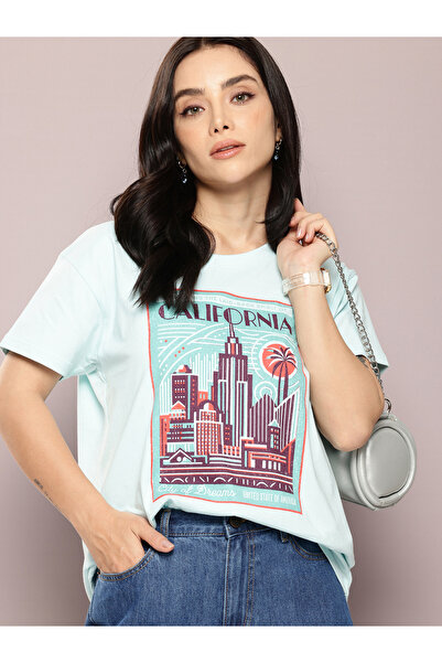 Dillinger By Styli Women Graphic Print Boxy Fit T-Shirt