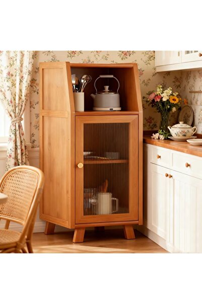 None Large Capacity Kitchen Cabinet, Sturdy Multifunctional Storage Cupboard ...