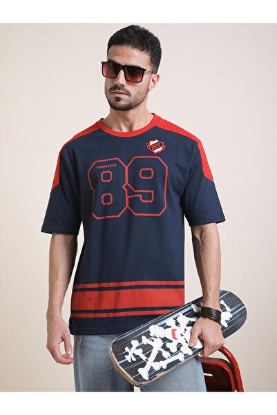 Difference of Opinion By Styli Men Oversized Crew Neck Printed T-Shirt