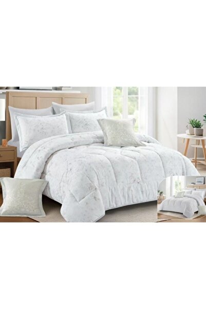 smart home 5-Piece Luxury Microfiber Bedspread & Duvet Cover Set 230x170cm Re...