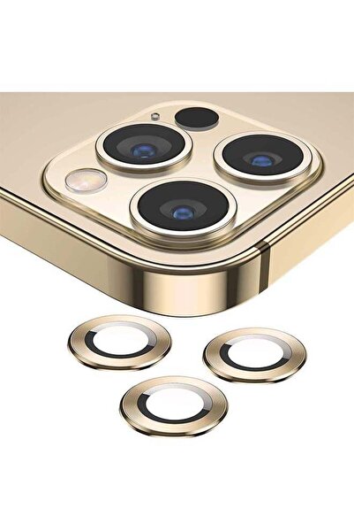 Generic Anti-Glare Camera Glass Protector For Apple iPhone 13 Pro/Pro Max Gold