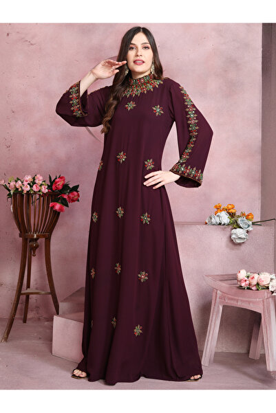 Maxim Creation By Styli Women Beaded High Neck Jalabiya