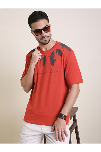 Difference of Opinion By Styli Men Oversized Crew Neck Printed T-Shirt