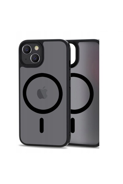 Tech-Protect Carcasă MagMat neagră mată pentru iPhone 13 Mini, compatibilă cu...