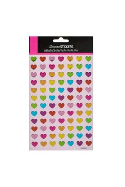 SHOPIENS Heart Crystal Stickers in Different Colors - 84 pcs