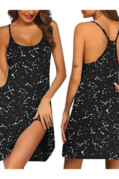 Take Two By Styli Women Black Strappy Nightdress