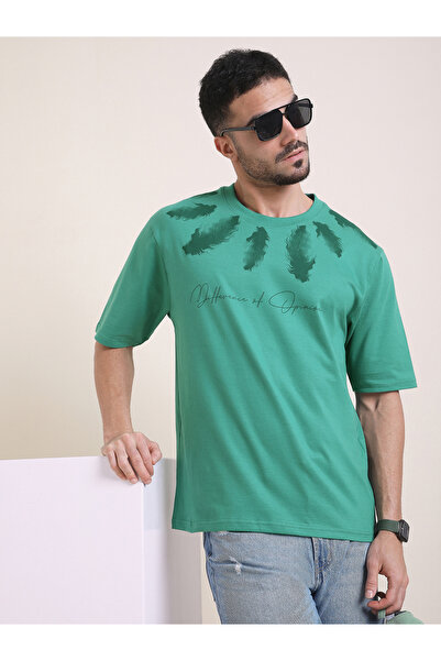 Difference of Opinion By Styli Men Oversized Crew Neck Printed T-Shirt