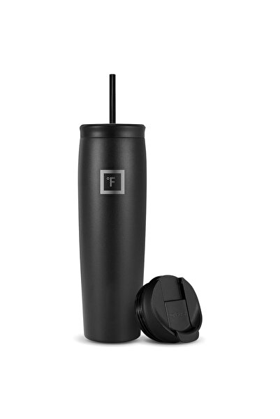 OEM IRON °FLASK stainless steel tumbler, with straw and 2 lids, cold 20 hours...