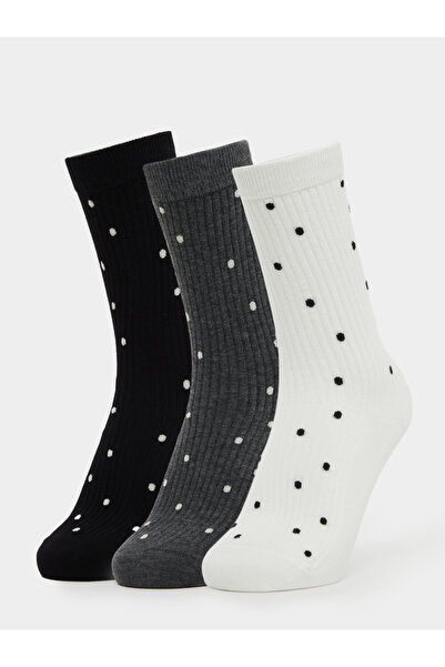 Styli Pack of 3 - Polka Dot Print Crew Socks