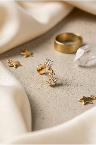 staınless steel Cerrahi Çelik Altın Tragus & Helix Piercing