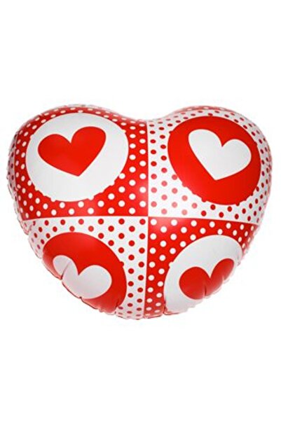 SHOPIENS Red Inflatable Heart with Patchwork Dots 60 cm