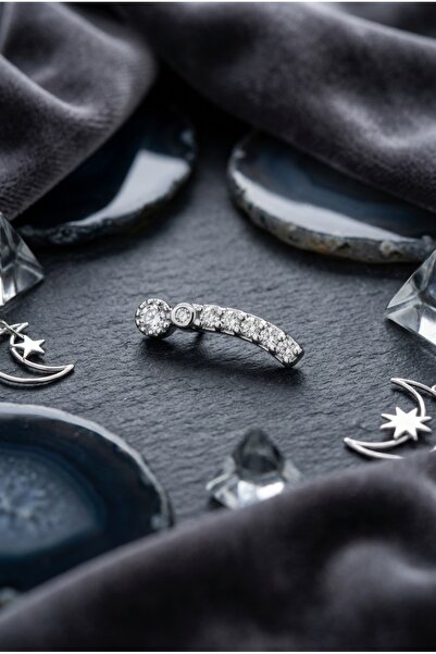 staınless steel Cerrahi Çelik Silver Tragus & Helix Piercing