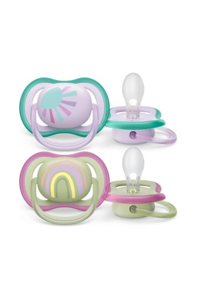 Philips Suzete Avent Ultra Air, 0-6 luni, 2 bucăți, SCF085/59,