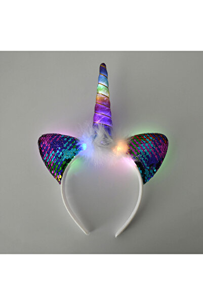 Choice B LED Light Unicorn Headband Kids Girl Birthday Cartoon Headwear Hair ...