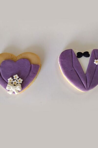 Miranın Hobileri Gelin Damat Temalı Şeker Hamurlu Kurabiye 20’li Set – El Yap...