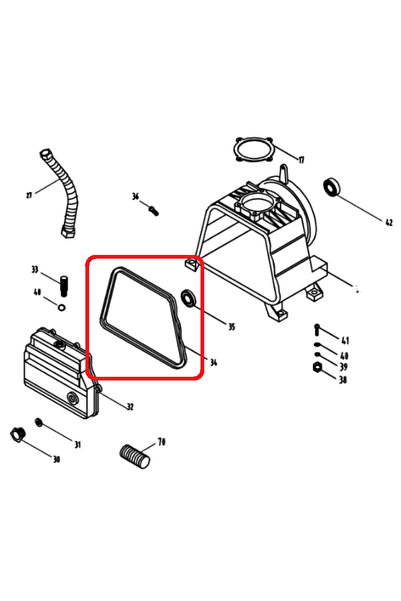 GDM Garnitura carter RURIS PSAP2400-1-34, pentru compresorul Ruris AirPower 2400
