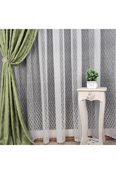 Belvedere European Style Lace Tulle Curtain (1X3 Dense Pleats)