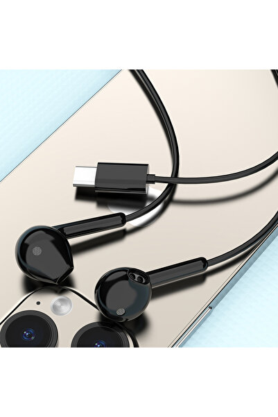 DUDAO Căști intraauriculare cu fir X3C cu USB-C, negre, cablu de 1,2 m