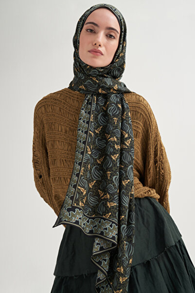 carell Bloom İncira Viskon Şal Haki