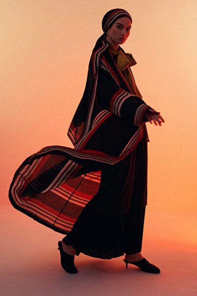 carell Mina İncira Viskon Abaya Siyah