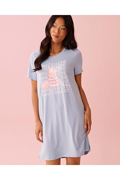 La Vie en Rose Heart Macaron Print Super Soft Sleepshirt
