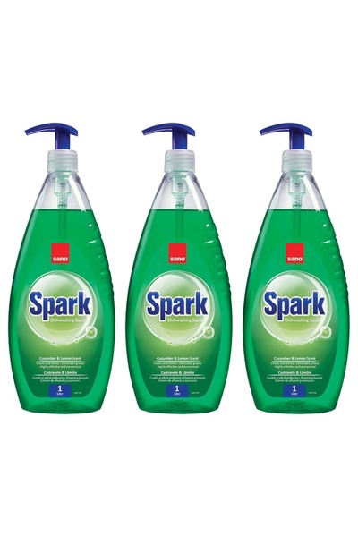 Sano SET 3 PIECES - Spark Cucumber Liquid Hand Soap 1L Pump