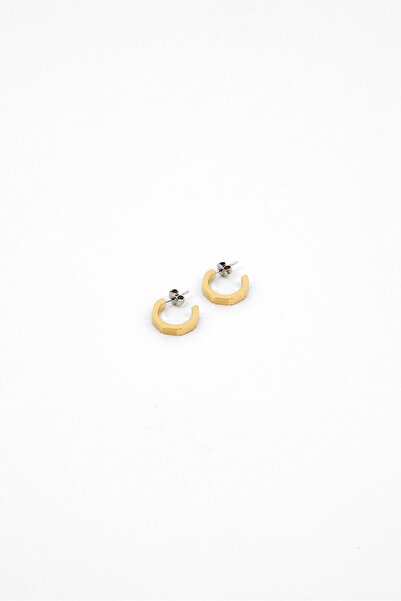 Calvin Klein Women 1 Pair Gold Plated Round Earrings, Gold