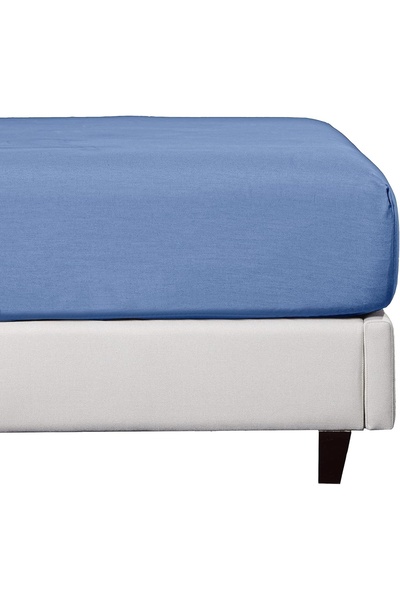 OEM Sleep Mantra fitted sheet, cotton/polyester, blue, 100 x 200 x 30 cm
