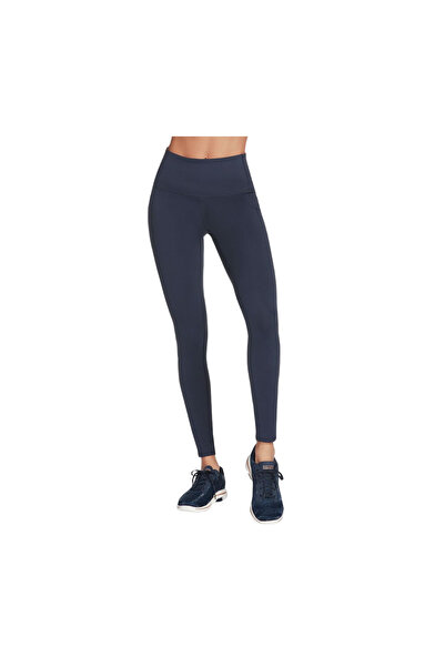 SKECHERS , GoWalk, Sports Women Synthetic Leggings, Dark Blue, Size 10