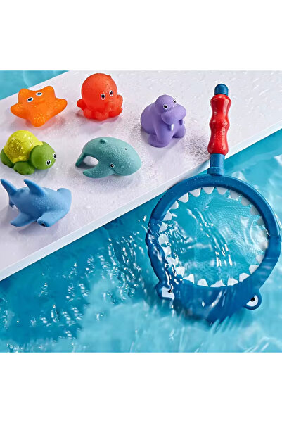 Zenva Plasă de pescuit rechini - 6 bucăți, albastru/portocaliu