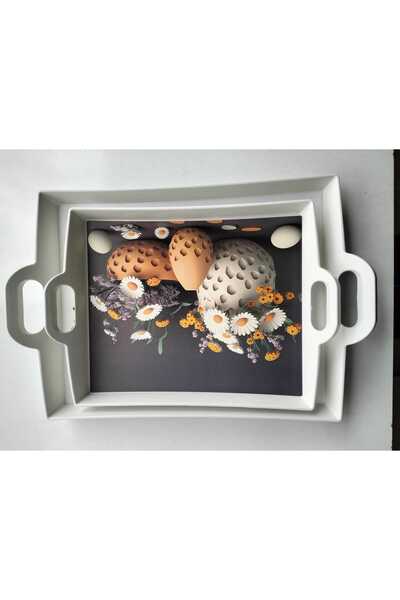 kurt41 2 Luxury Patterned Serving and Presentation Trays, Dimensions 40X31 cm...