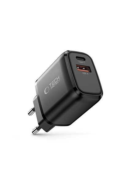 Tech-Protect Încărcător rapid NCA30 30W, USB/USB-C, QC 3.0, negru